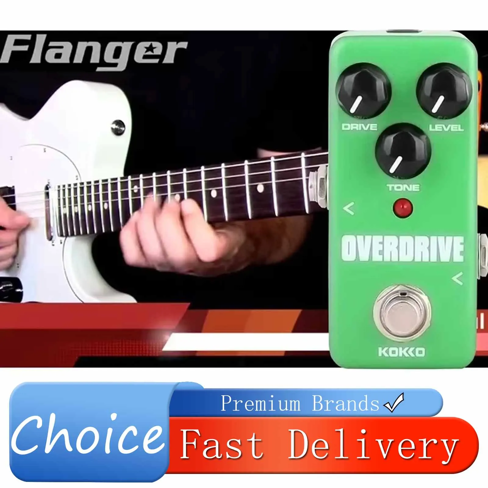 

KOKKO FOD3 Overdrive Guitar Effect Pedal Tube Overload Sound Effect Overdrive True Bypass Pedal Electric Guitar Accessories