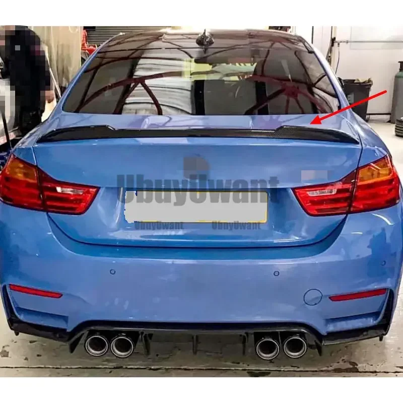 CS style carbon fiber rear truck spoiler For BMW M4 Coupe F82 F32 M4 Spoiler carbon Wings car styling 2014 - UP