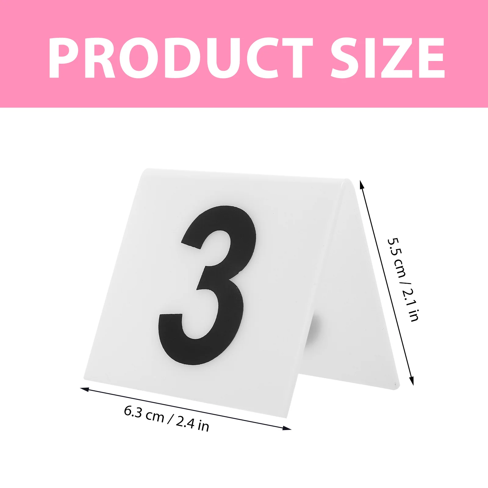 

10Pcs Stylish V Shaped Acrylic Table Numbers Unique Look for Decorative Purposes Table Number Signs Scene Markers