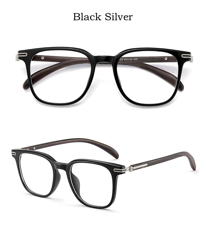 Yimaruili ultraleichte Mode tr90 Holzmaserung Brillen Frauen kleine Gesichter quadratische optische Rezept Herren Brillen Rahmen 21009 – Detail 13