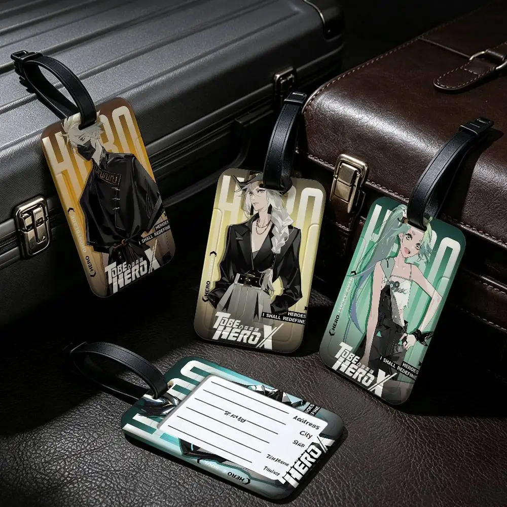 To Be Hero X Anime Anti lost Luggage Marker PVC Information Card Sleeve Portable Baggage Tag For Outdoor Travel
