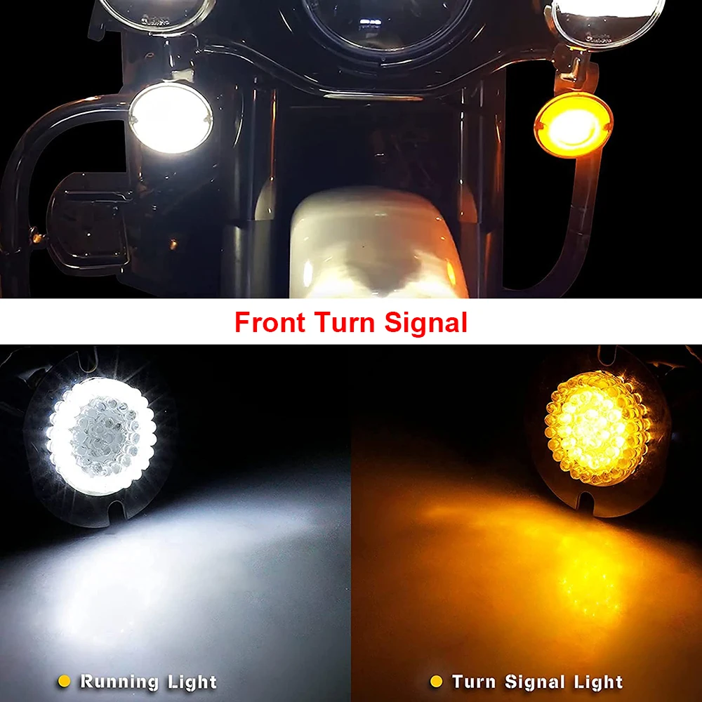 4pcs Bullet Style 1156 1157 Amber LED Turn Signal Light Bulbs for Harly Electra Road Tour Glide Fatboy