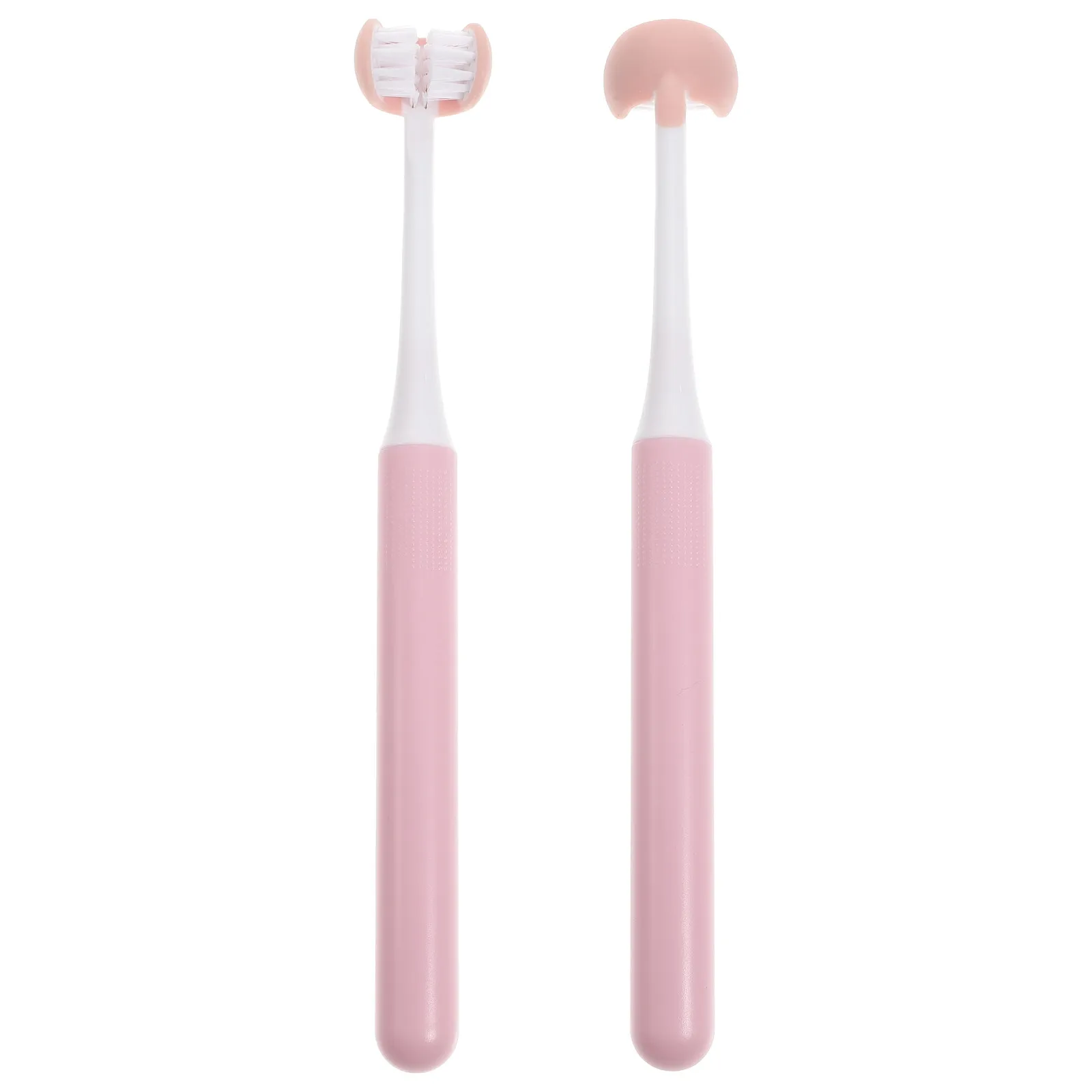 3-Sided Adult Toothbrush Manual Oral Care Brushing Tool Comfortable Grip Teeth Cleaning Brush Healthy Dental Care