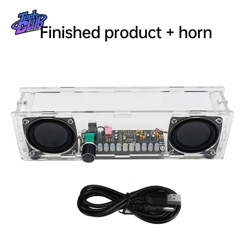 DC5V 5W Bluetooth Speaker Kit DIY Soldering Project Spectrum USB Electronic Amplifier Stereo Speaker DIY Kit for Learning Kit