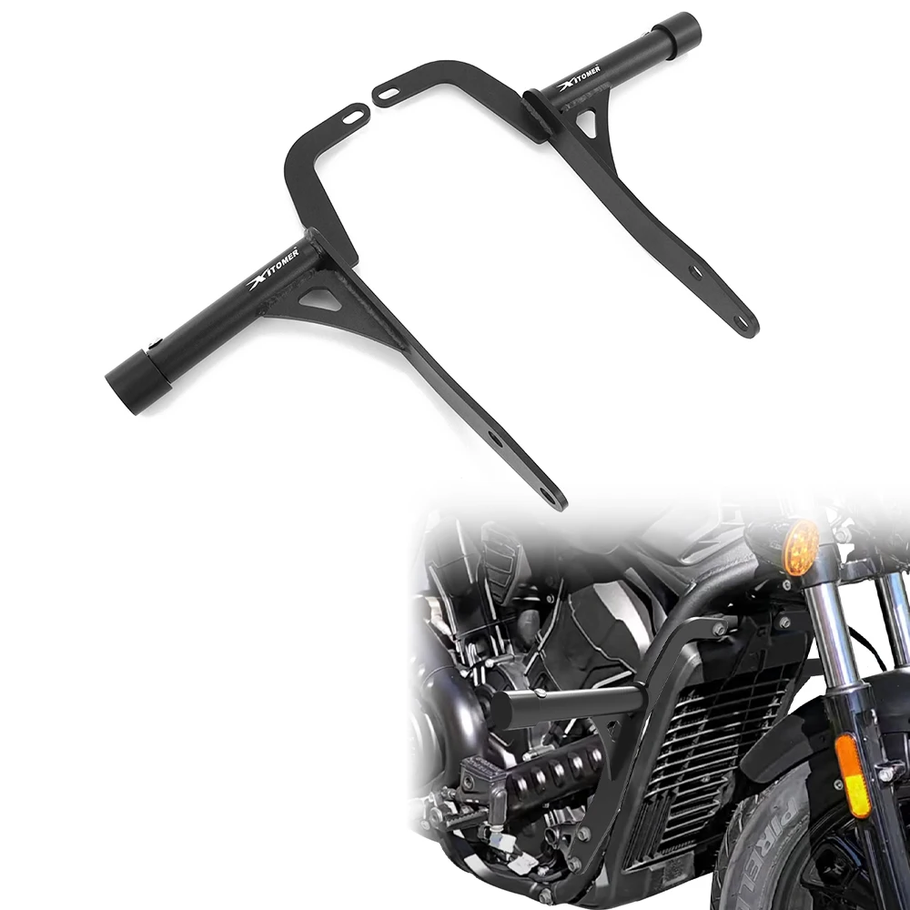

For Indian Scout 2025+ Motorcycle Steel Highway Peg Engine Guard Crash Bar Rider Footpeg Kit