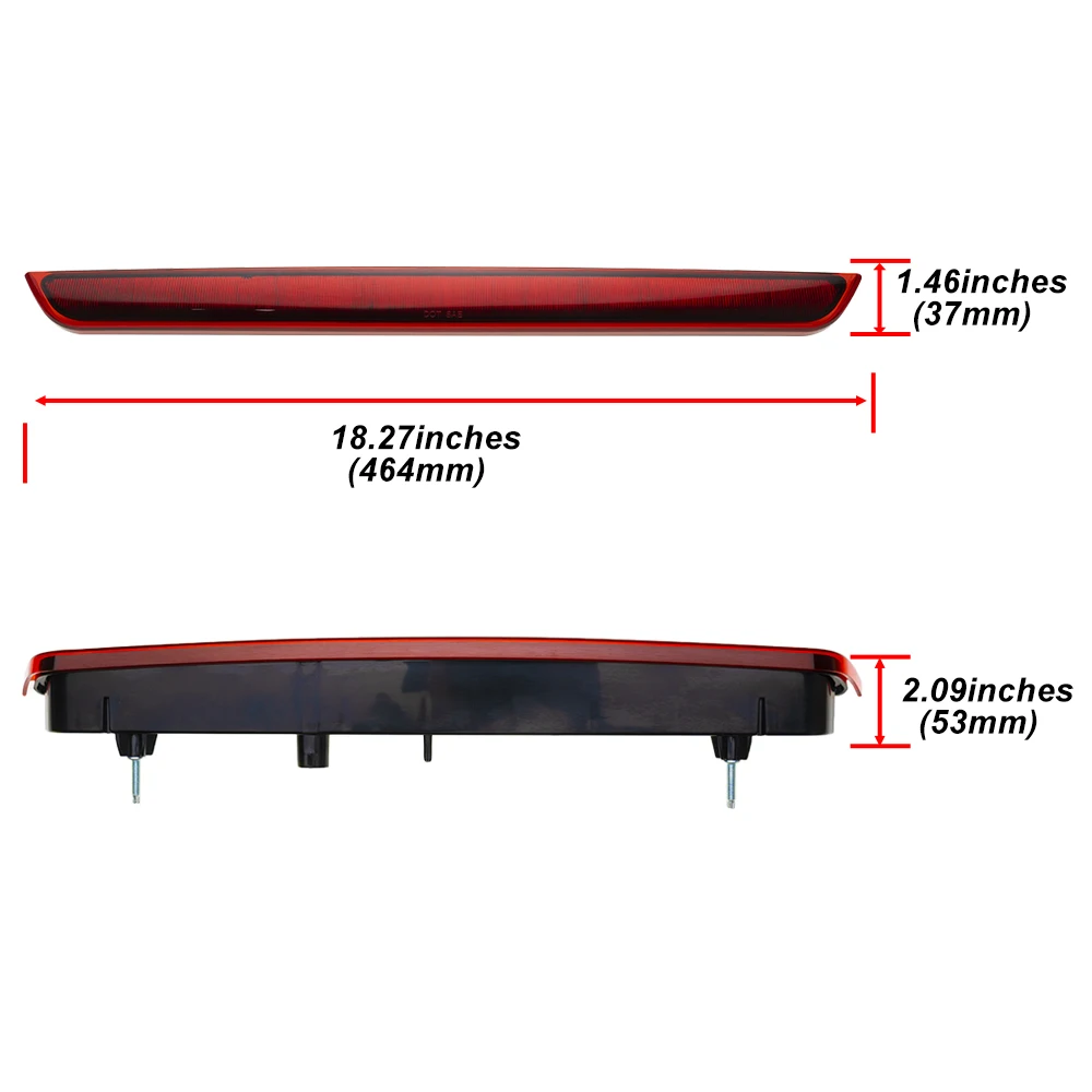 For 2007-2014 Chevrolet Tahoe Suburban 1500 2500 GMC Yukon/Yukon XL 1500 2500 LED Center High Mount Third 3rd Brake Stop Light view 3