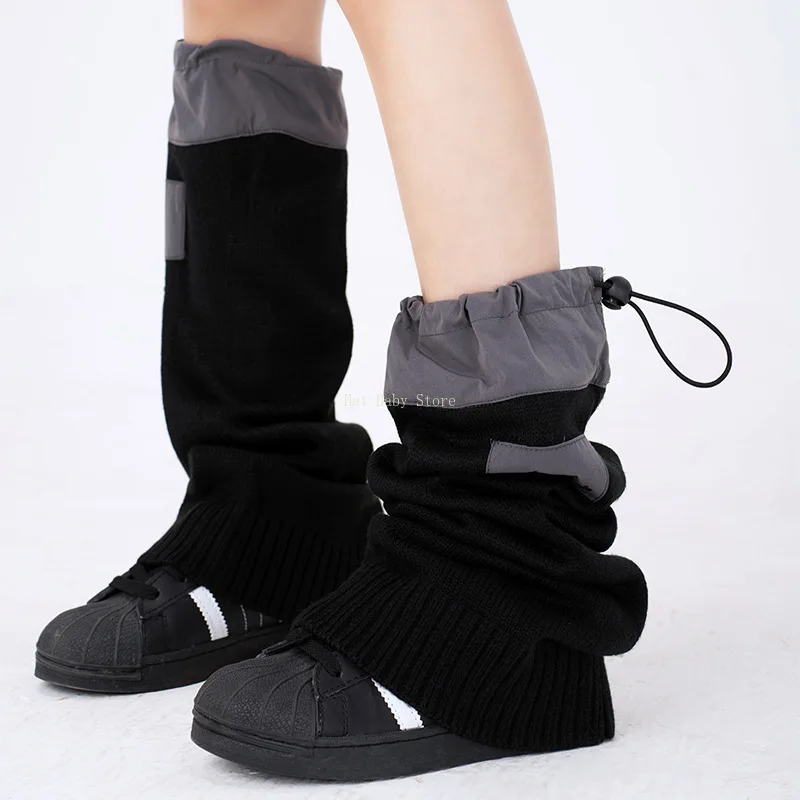 y2k Sun protection for cycling Leg Warmers Elastic Calf Foot Covers for Women and Teen Girls Grunge Baggy Boot Covers Socks