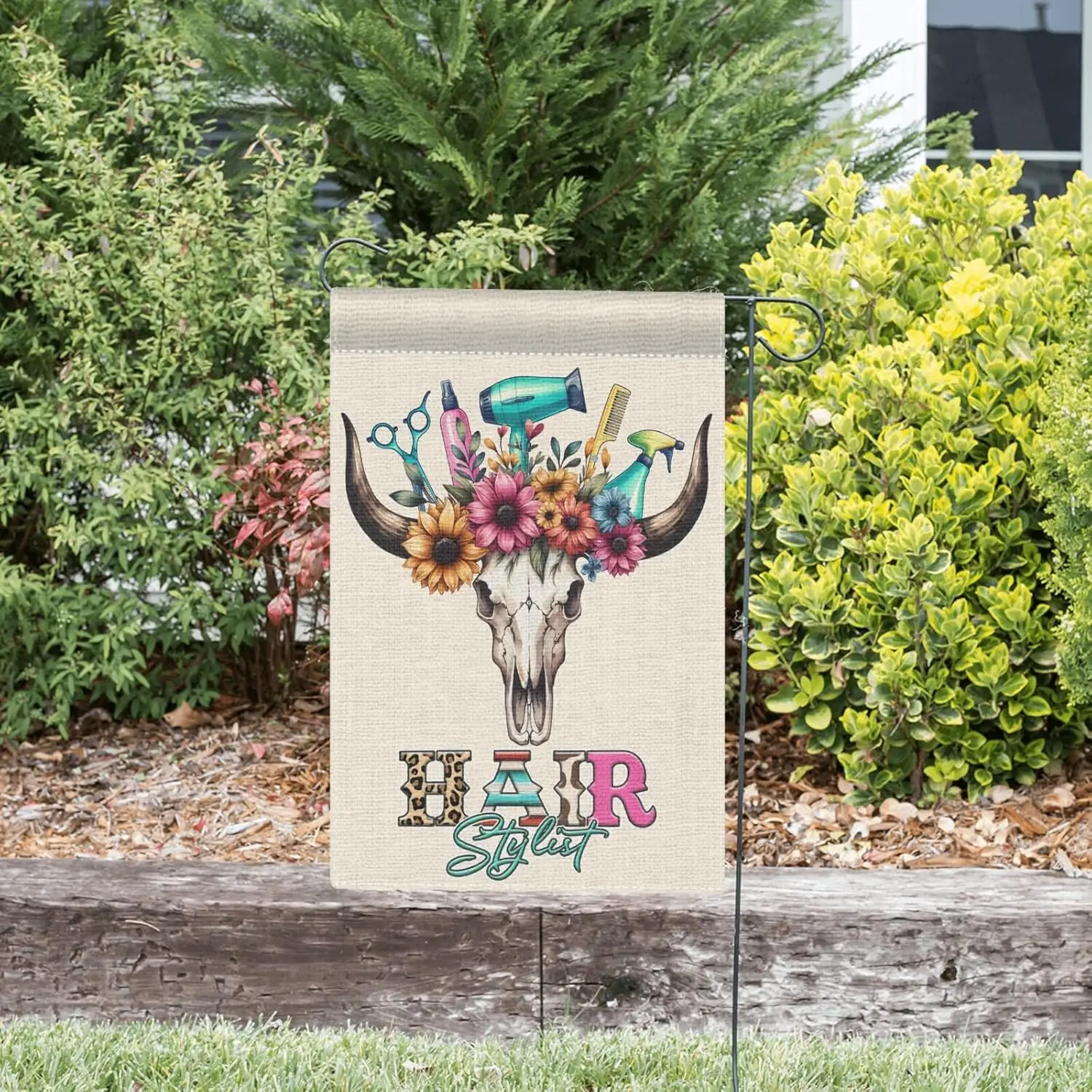 Hair Stylist House Flag 12''x18'' Humorous Small Garden Flag Double Sided Pool Yard Flags ZZJ LLG