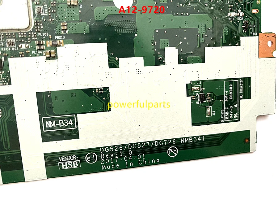 

Материнская плата DG526 NMB341 для Lenovo IdeaPad 320-15ABR, материнская плата с процессором A12-9720, работает хорошо