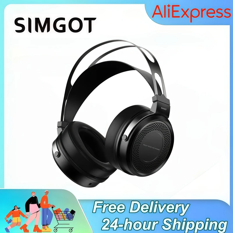 

SIMGOT EP5 50mm Dynamic Driver HIFI Wired Headphone 7.1 Surround Sound High Dual TRS Convertible Cable Custom HiFi Headset
