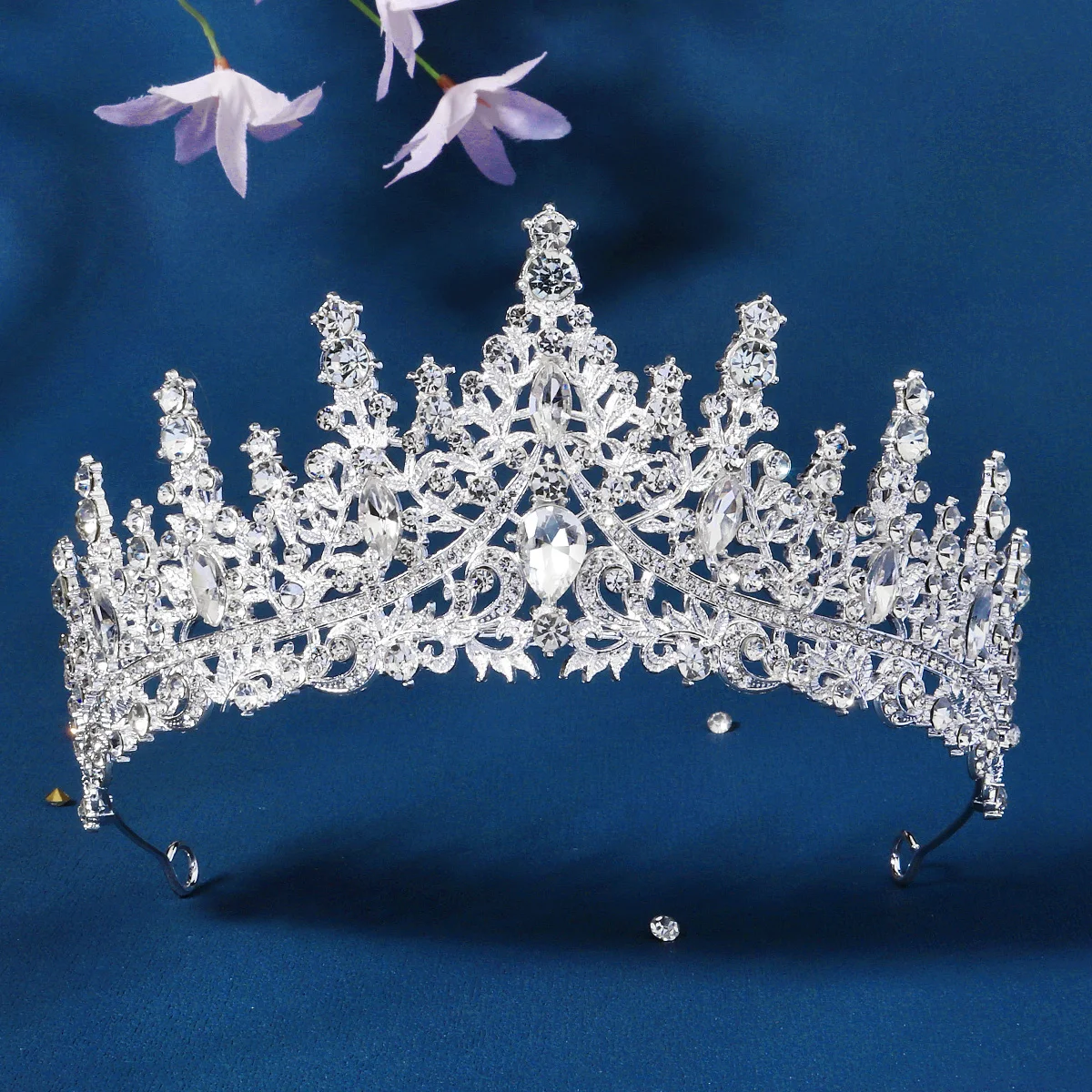 Fashion Crystal Queen Crown Wedding Cosplay Costume Headband  display picture 2