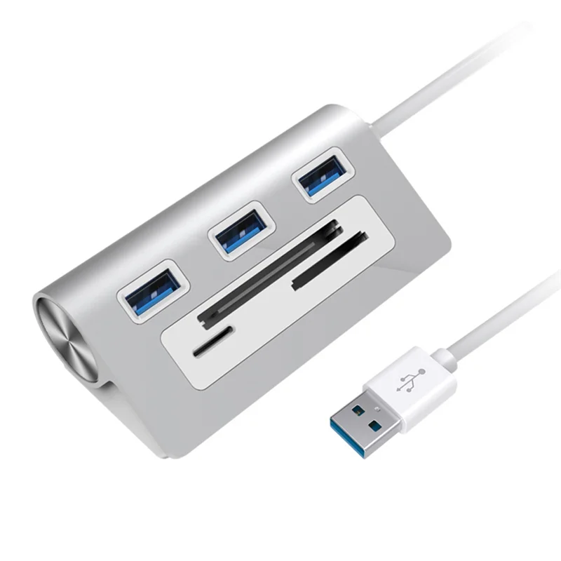 USB HUB Card Reader 3 Ports USB 3.0 with TF / SD Card Reader Multi USB Splitter USB Card Reader for Windows PC Laptop