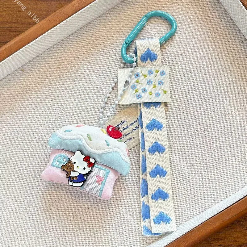 Sanrio – porte-clés en peluche Hello Kitty, pendentif, sac à dos quotidien, décoration de mode personnalisée, cadeau de Festival pour enfants