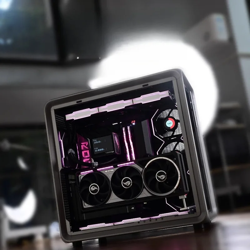 

BO400 aluminum alloy sea view room 9800X3D 5090/5080 game water-cooled desktop host