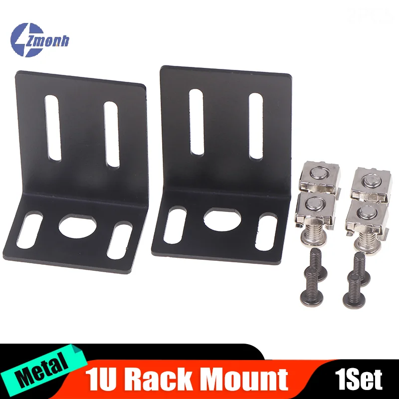 New！1Set Metal 1U Rack Mount Earphone Mounting Jointing With Screw Cap For Frame Box High Qulaity Wireless System Receiver Host