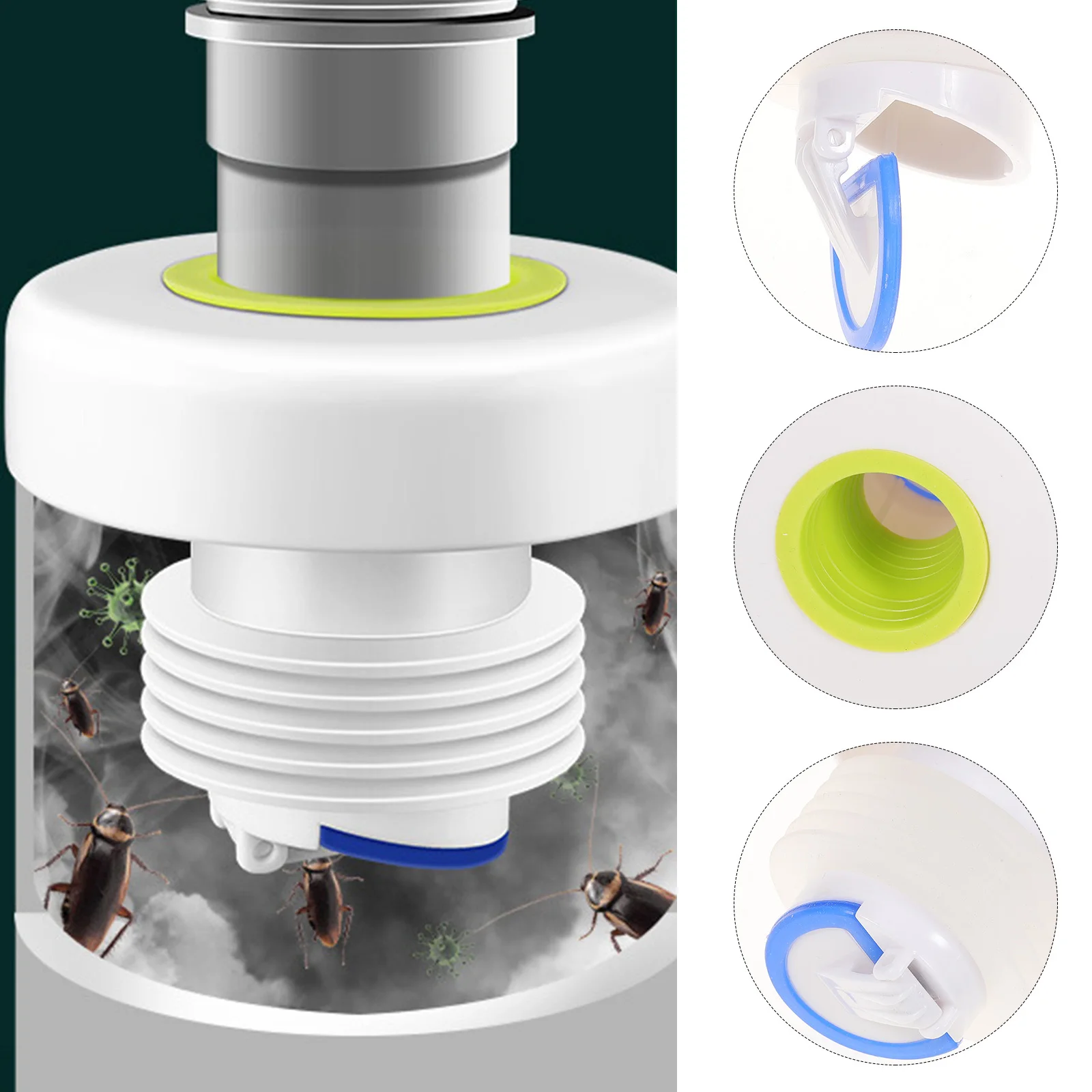 

Drain Sealing Plug Premium Silicone Anti- for Kitchen Bathroom Washbasin Washing Machine Drain Hose Cover Backflow