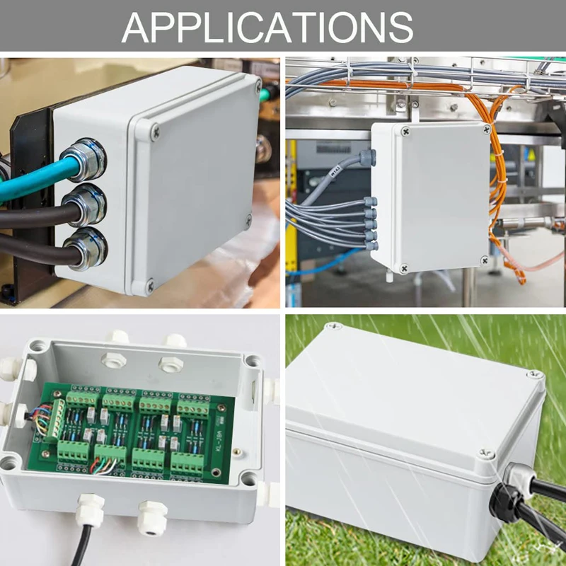 Waterproof Dustproof IP67 Junction Box AG DIY Project Box Power Housing Monitoring Enclosure Seal Button Distribution Case