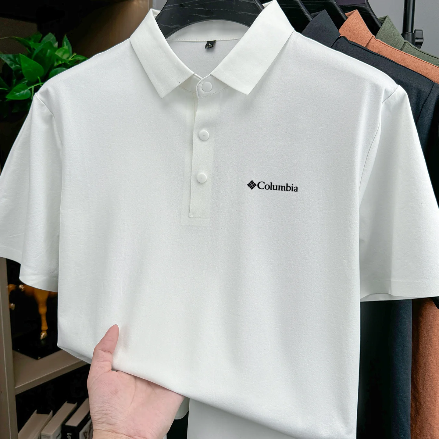 Men's Lapel Polo Shirt Short Sleeve Wrinkle-Free Business Casual Top Premium Quality Designer Style Best Value