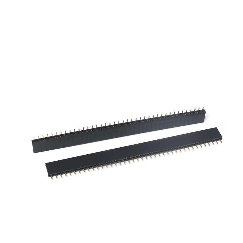 【20PCS】Single-row female connector socket with 2.54mm pitch. 1*2P/3/4/5/6/10-40P pins.