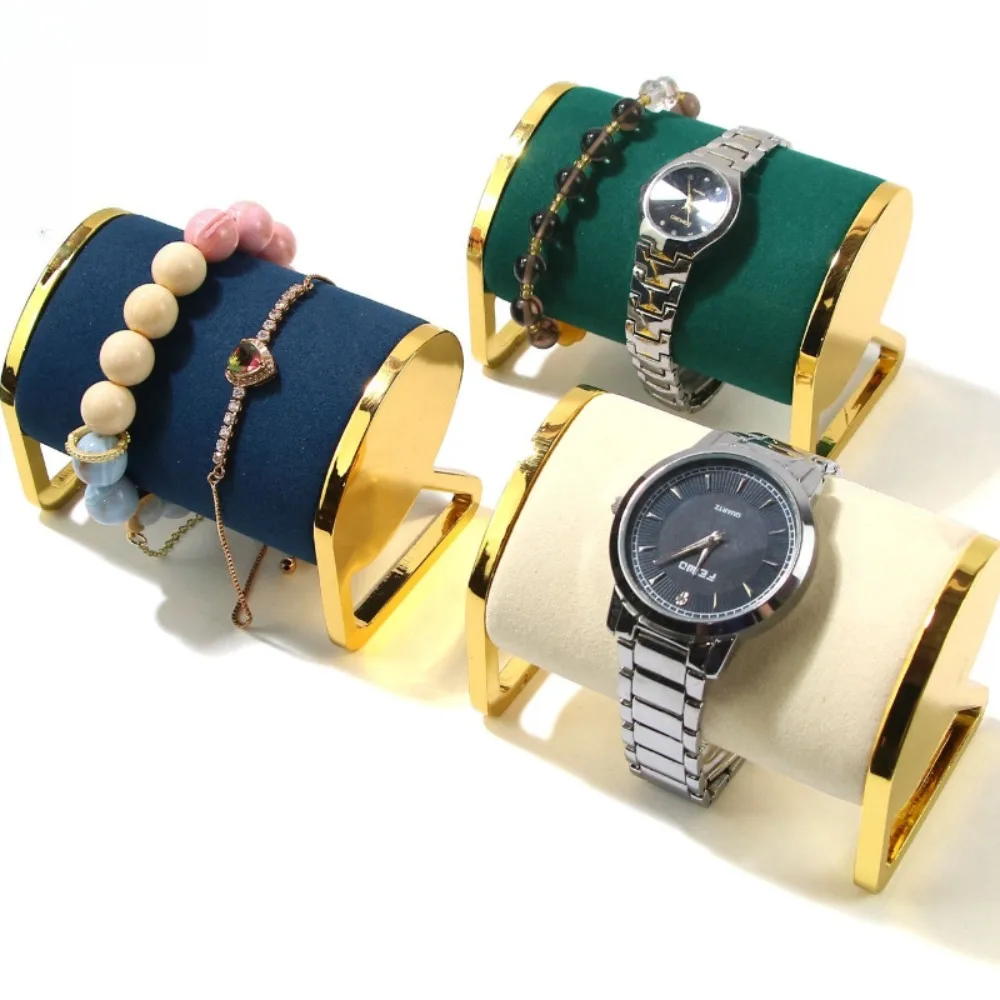 

1 шт. Бархатная металлическая подставка для ювелирных украшений и часов, органайзер для хранения, Т-образная витрина-стойка для браслетов, полка для хранения