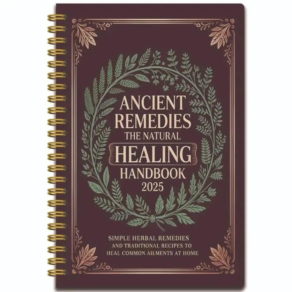 Vintage Ancient Remedies Natural Healing Handbook 2026 Herbal Home Remedy Record Notebook Planner