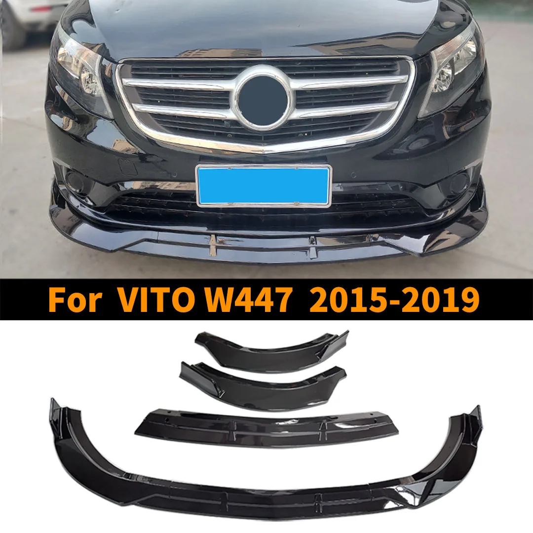 

Front Bumper Lip Chin Protector Guard Accessories Splitter Styling Facelift For Mercedes Benz VITO W447 2015-2019 V200 V220 V250