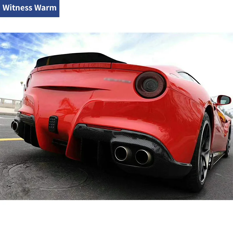 Rear Spoiler Wings For Ferrari F12 Berlinetta 2013-2016 DMC Style Forged Carbon Fiber Rear Trunk Spoiler Boot Lip Wing Lid