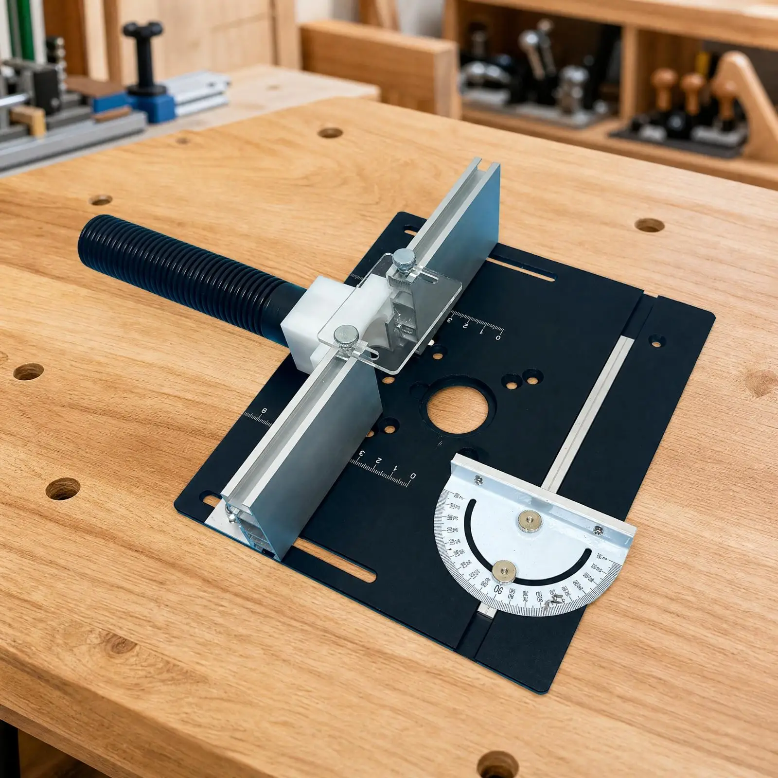 C8 Router Table Insert Plate Adjustable Router Insert Plate with Adjustment Slots Precision-Machined Woodwork Tool for