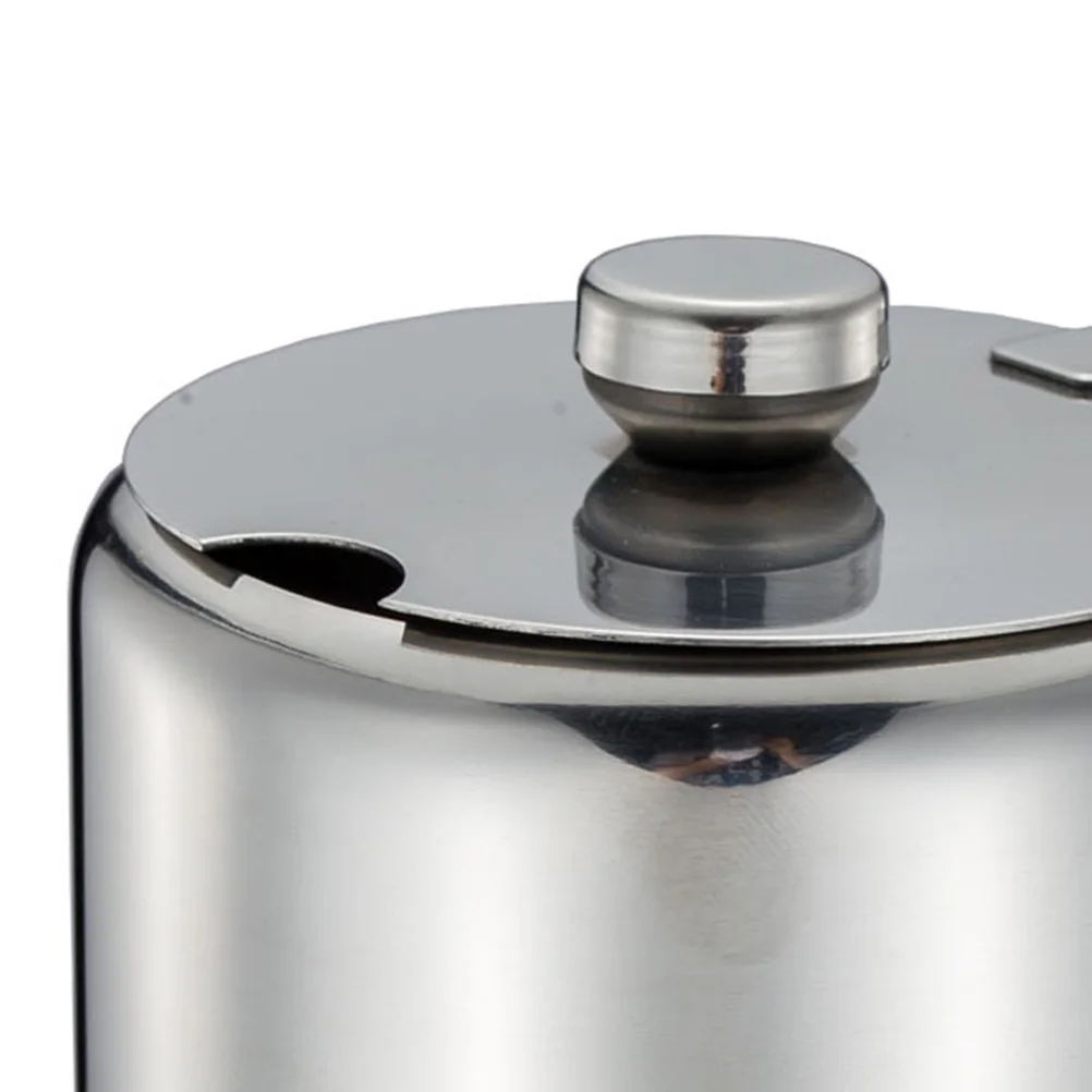 

Small Stainless Steel Sugar Jar Multipurpose Spice Container Seasoning Storage Jar with Spoon Stainless Steel Canisters