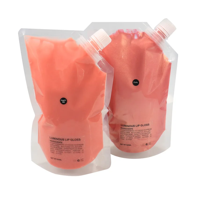 Wholesale Custom Logo 100mlL Lip Gloss Private Label Non-stick Hydrating Moisturizing Long-lasting Makeup Cosmetic Bag Packaging