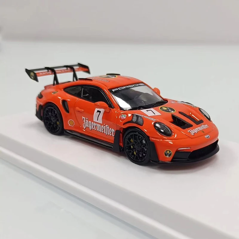 Diecast Original 1:64 Scale 911 GT3 RS 992 LMLF Sports Car Simulation Alloy Car Model Collectible Gift Toy Souvenir