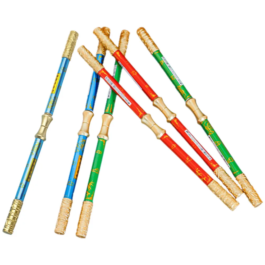 6Pcs Ink Pen Gold Staff Creative Double-Ended Gel Pen Comfortable Grip Smooth Writing Students Signature Pens School Supplies