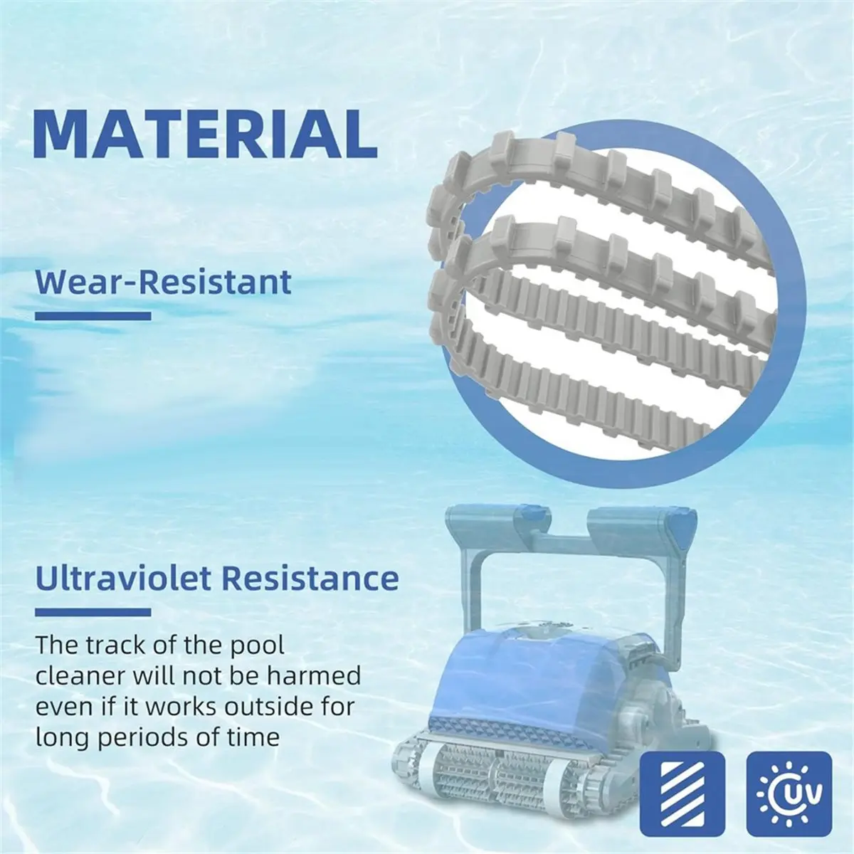 9985006-R2 Pool Cleaner Timing Track for Robotic, Replacement Pool Vacuum Tracks, 2 PCS