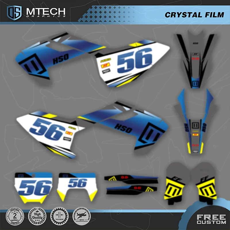 

DSMTECH For Husqvarna TC FC 125 250 350 450 2016 2017 2018 TE FE 2017 2018 2019 Graphics Decal Sticker Kit Custom Motorcycle 003