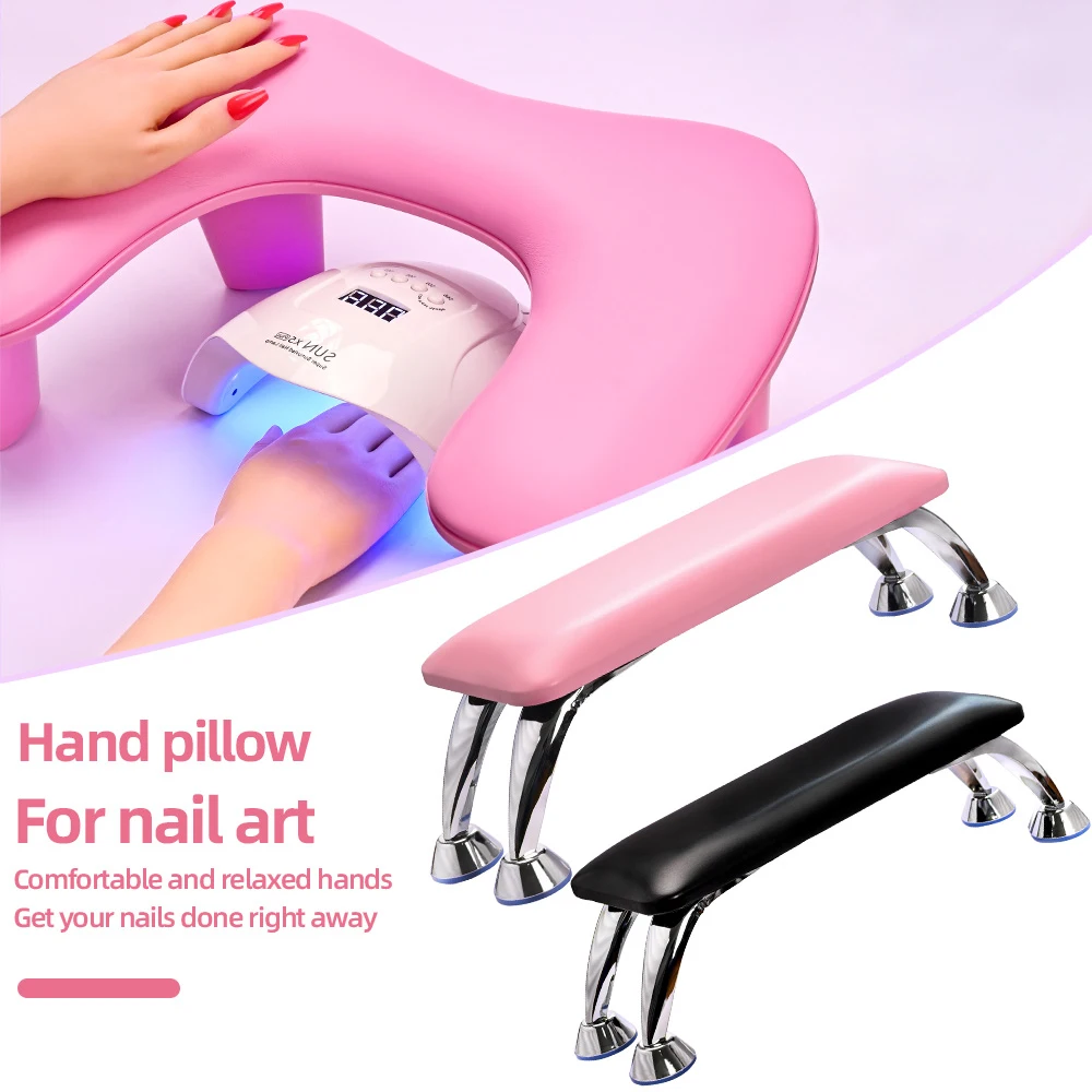 

U-Shape Design Arm Rests Pillow For Two Hands Soft PU Leather Hand Pillow For Manicure Professional Nail Salon Tool Home DIY