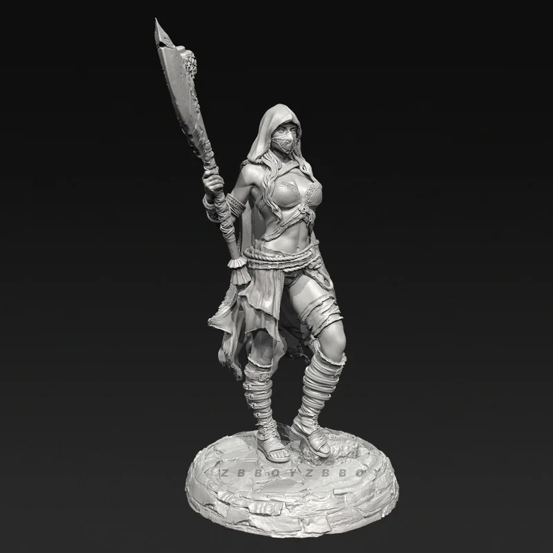 

38mm 50mm 75mm 90mm Resin Model Figure Tribal Leader Gk Micro Miniature 3d Printed White Model Toy Unassembled And Unpainted Kit