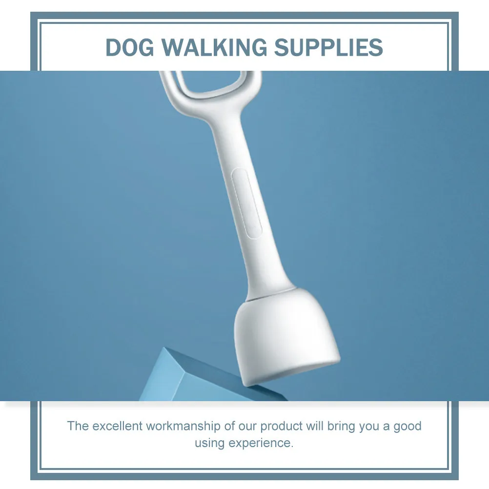 

Dog Litter Scoop Long Handled Plastic Poop Clip for Dogs Cats Easy Storage Odor Free Cleaning Tool Pet Excrement Scoop White
