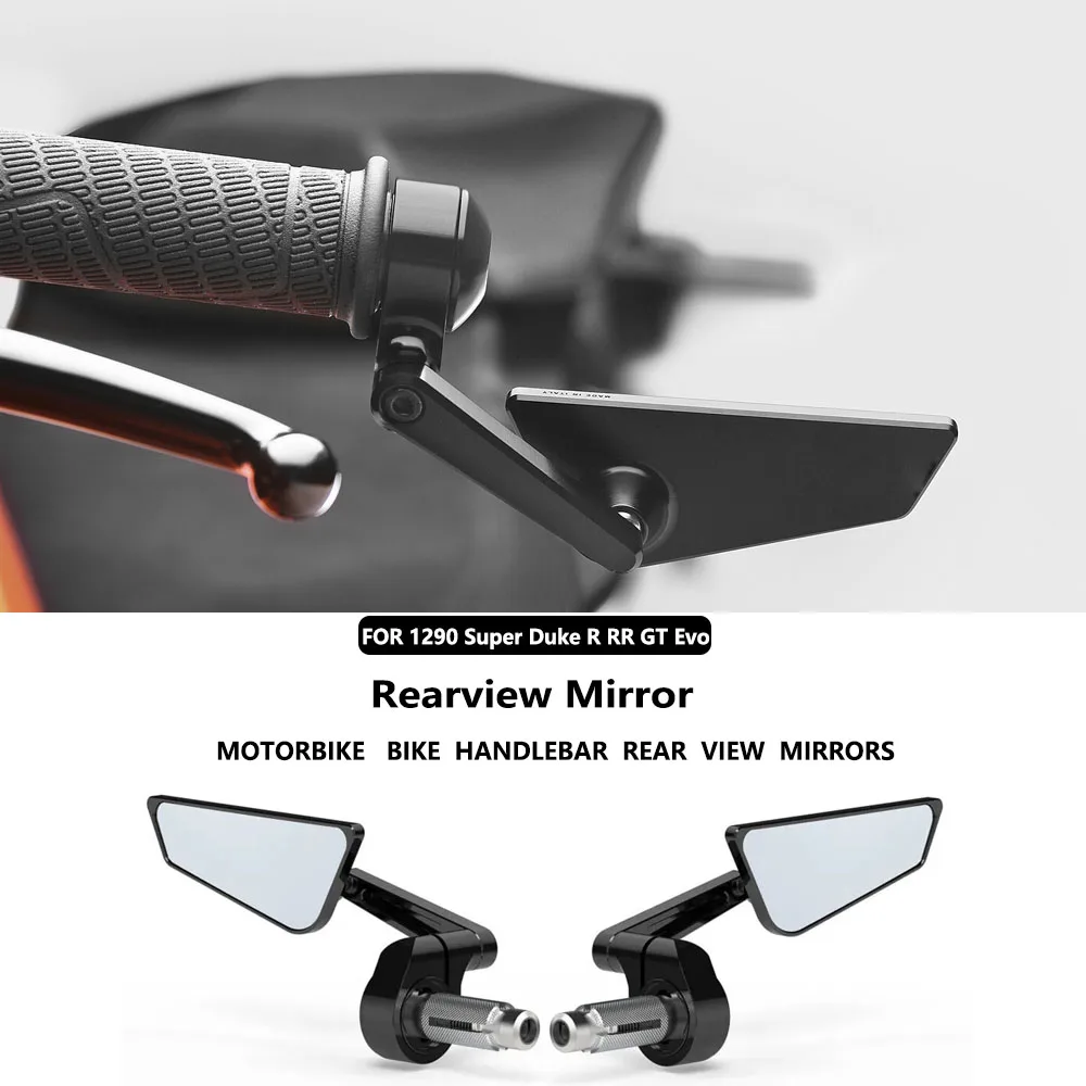 New Motorcycle Black Rearview Mirror Aluminum Rear View Mirrors For KTM 1290 Super Duke R RR EVO GT 2013 2014-2022