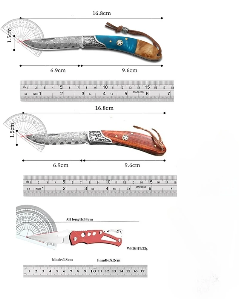 WXCOO دمشق الصلب جيب سكين للفرد دائم المطبخ سكين الطاهي اللحوم الساطور الفاكهة التقشير سكين للفرد أفضل رجل الهدايا