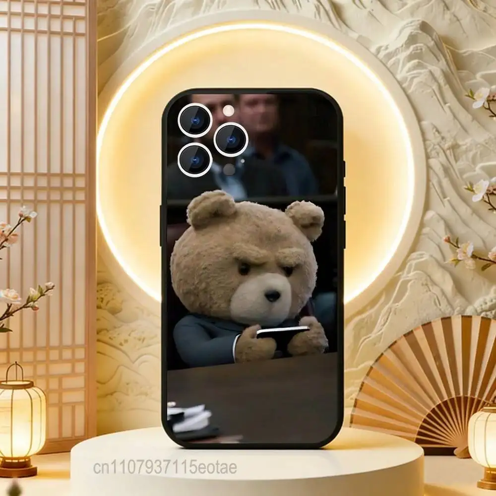 Teddy Bear Movie T-Ted Phone Case For iPhone  17,16,15,14,13,12,11,Pro,Max,Plus,E,Air,Mini Black Shockproof Funda Cover view 2