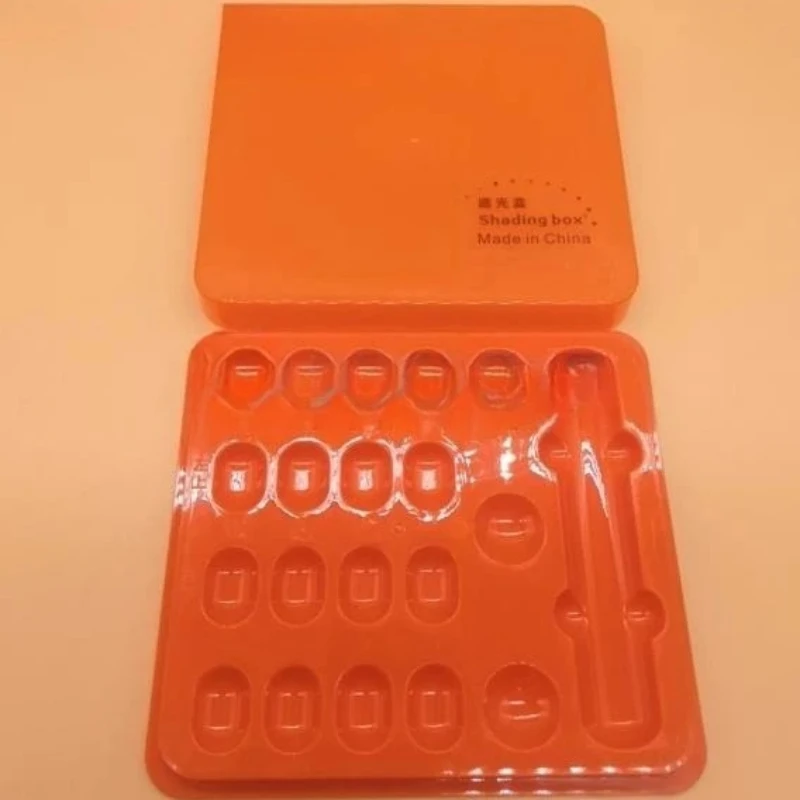 15Pcs 19 Holes Dental Shading Box Dental Veneer Storage Box Denture Retainer Molar Boxes Dentistry Tools