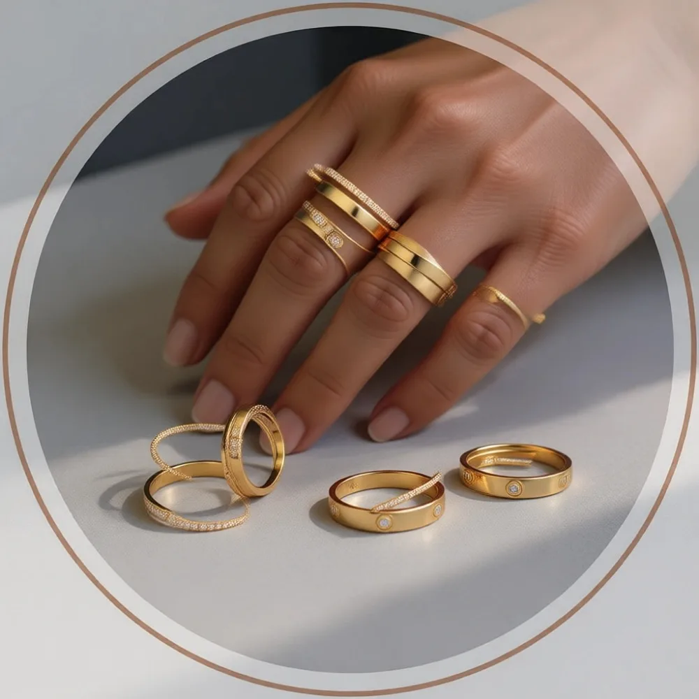 

Изящные женские кольца с позолотой 14K, не тускнеющие, с кубическим цирконием, обручальные, размеры 5-11