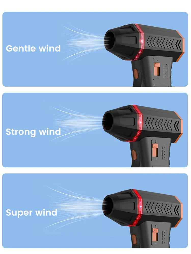 180000RPM Mini Turbo Jet Fan Electric Air Duster Adjustable wind speed Turbo Violent Blower Rechargeable For PC Car Cleaning