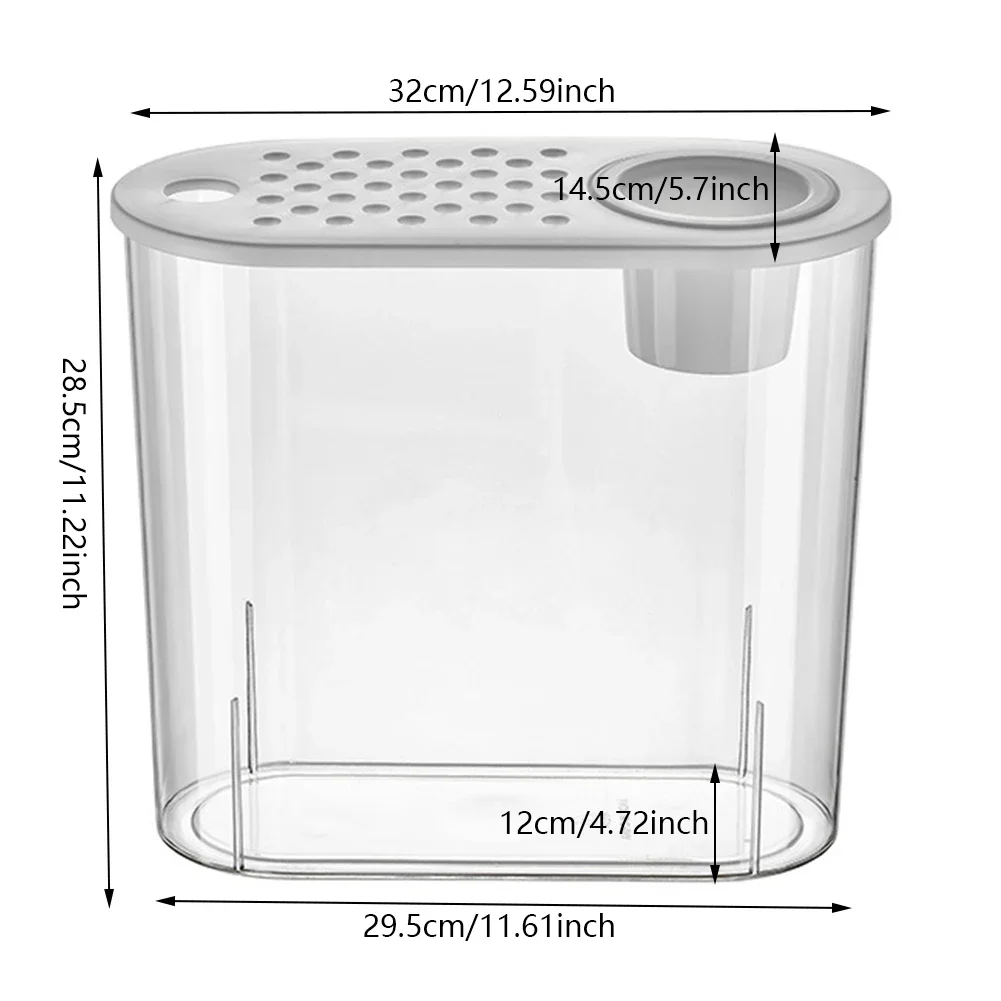 Acrylic Fish Tank Aquarium Betta Fish Bowl Transparent Aquarium Hatchery Breeding Isolation Box with Handle Soil Culture Basket