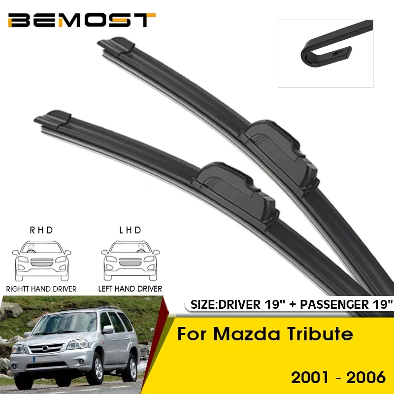 

Car Wiper Blades For Mazda Tribute 2001-2006 Windshield Windscreen Front Window Blades 19"+19" Car Accessories