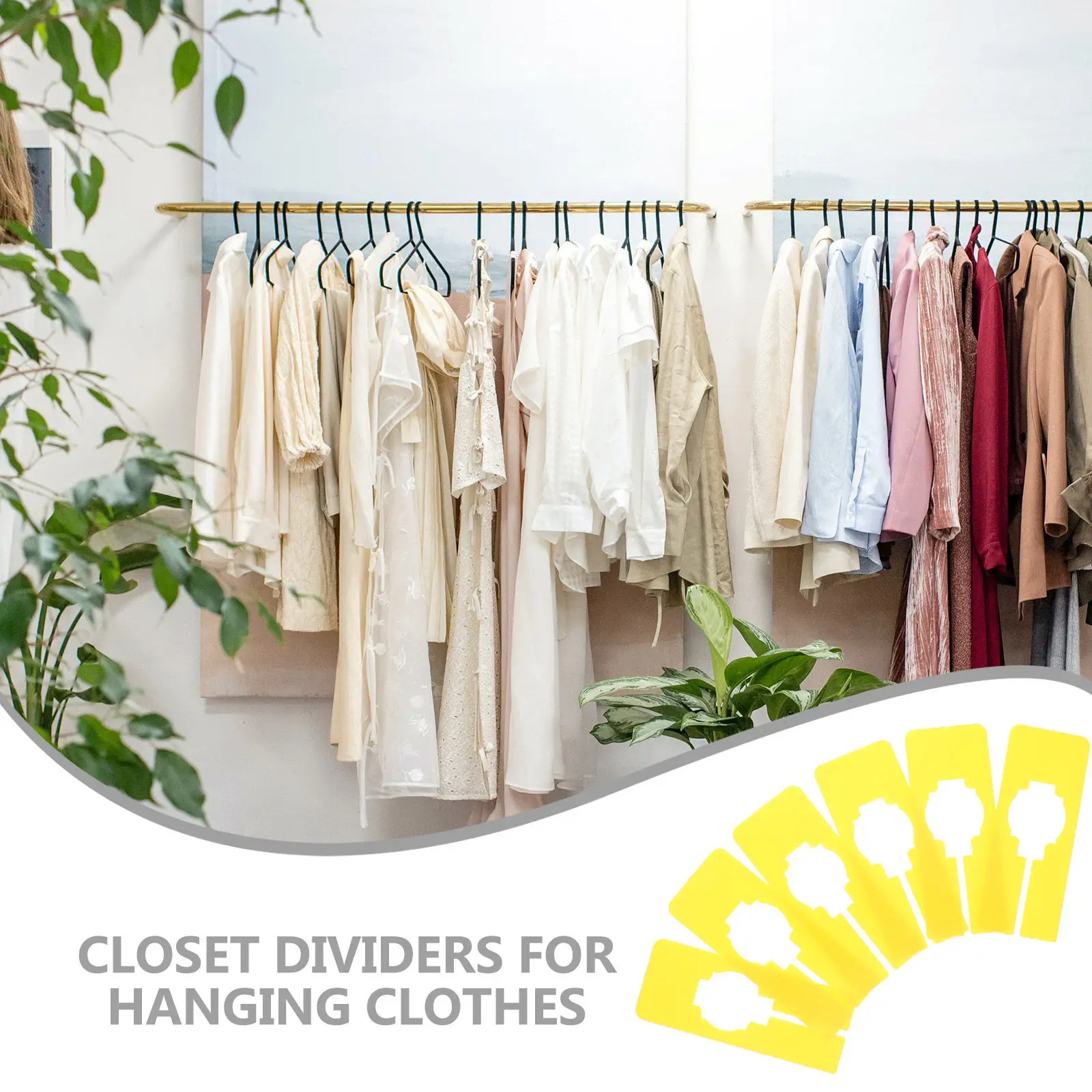 

10Pcs Closet Size Dividers Premium Clothing Rack Dividers for Wardrobe Organizer Clothes Hanging Storage Tags Nursery Use