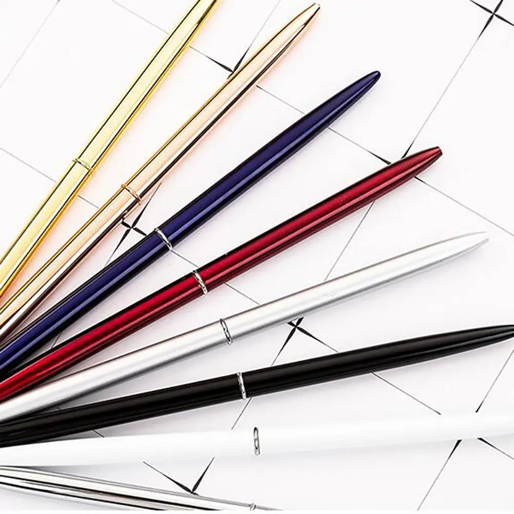 

1PCS 1.0 mm Metal Ballpoint Pen School Stationery Office Supplies Enterprise Business Gifts Black Inks Writing Pens High Quality