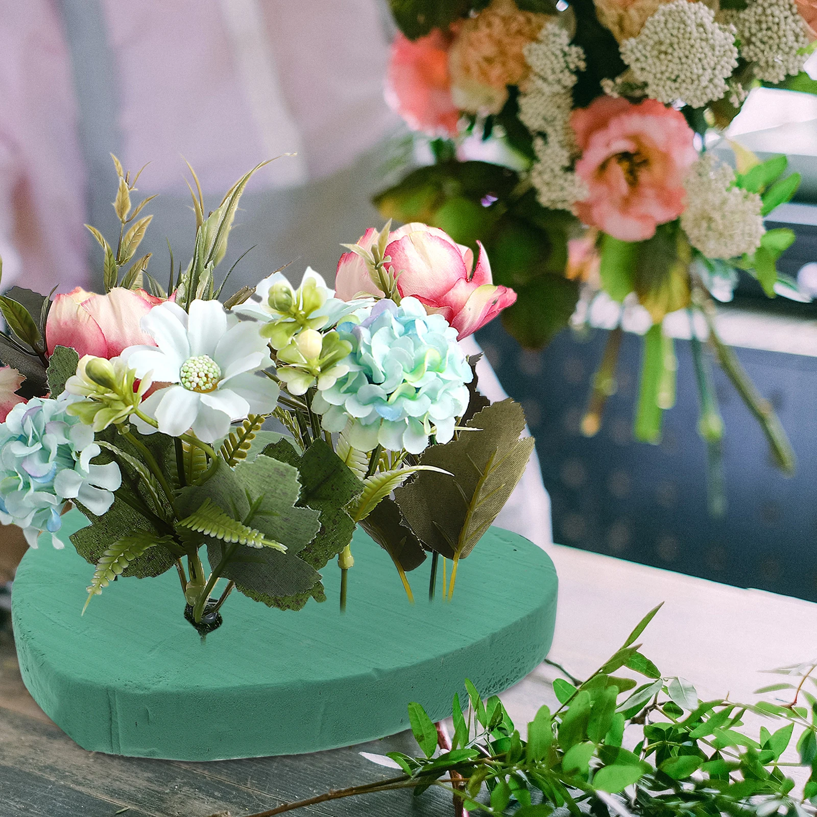 

1pcs Heart Mud For Fresh Flowers, Diy Floral Arrangement Base, Water Absorbent Floral Blocks, Wedding Holder, Flower Shop