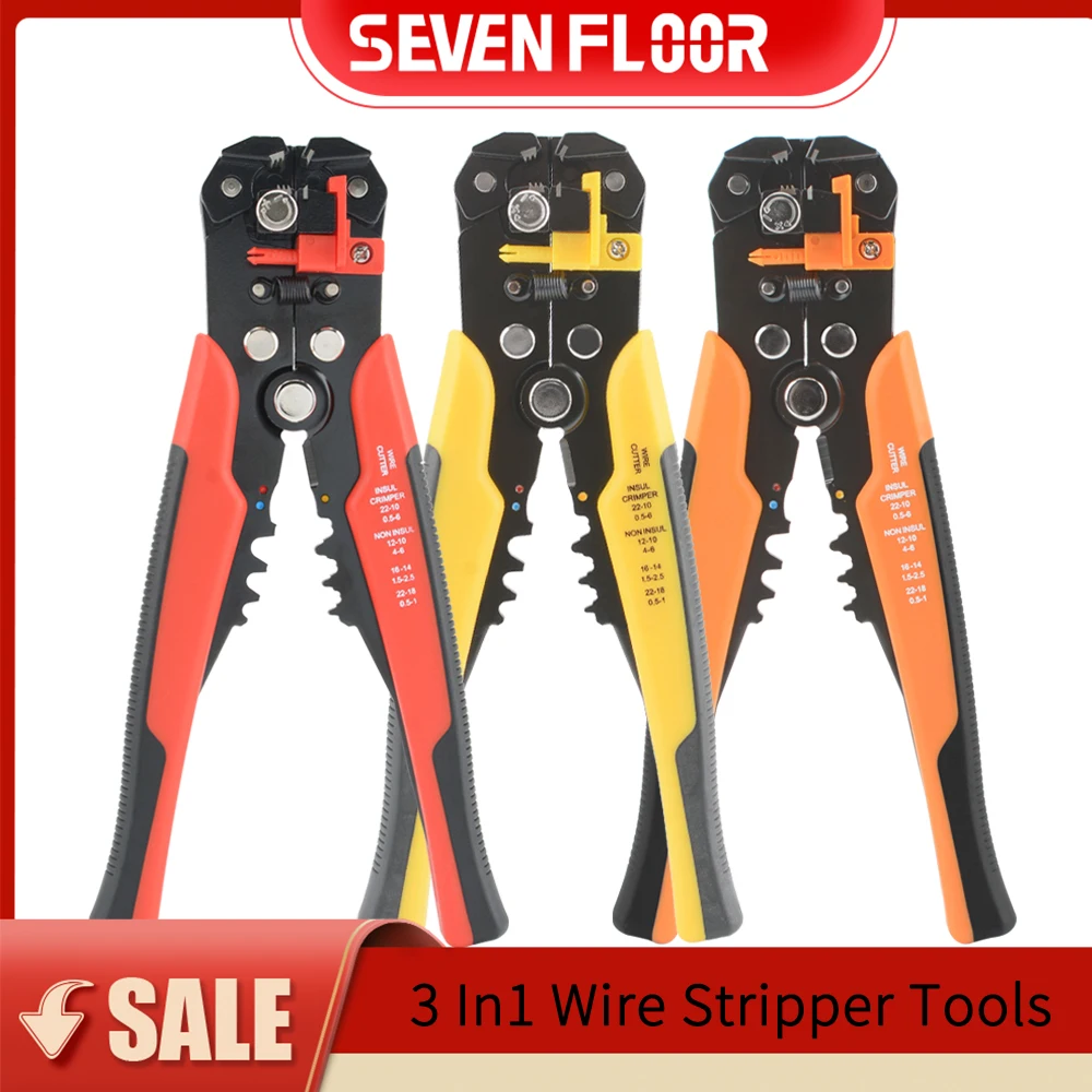 3 In1 Wire Stripper Tools Multitool Pliers Automatic Stripping for AWG 24-10 Cutter Crimping Cable Wire Electrician Repair Tools