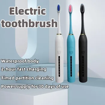 Image USB Charging New Electric Toothbrush Home Soft Hair 6-speed Mode Charging Portable Adult Electric Toothbrush